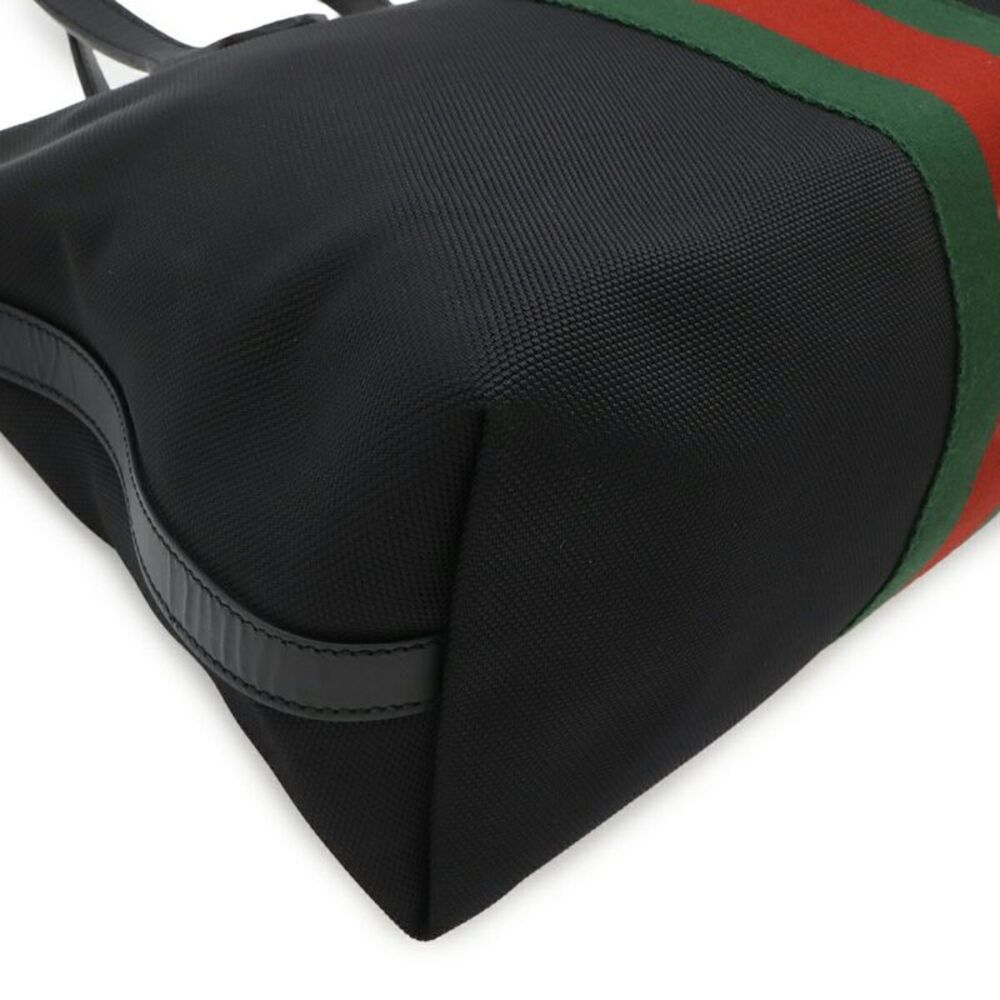 Gucci Nylon Canvas Leather Tote Bag - Picture 3 of 8